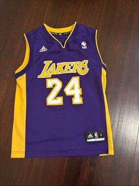 Kibe Bryant adidas Purple & Gold Los Angeles Lakers #24 Basketball Jersey